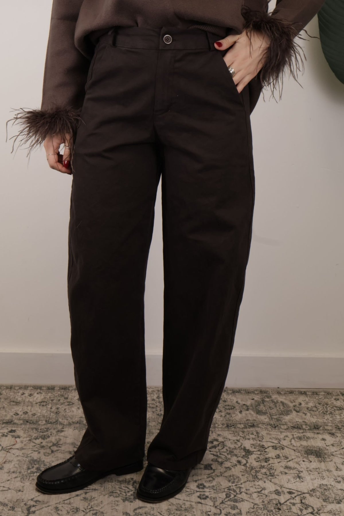 Pantalone ovetto in cotone gabardine MyD - GiuGiò | Shop online