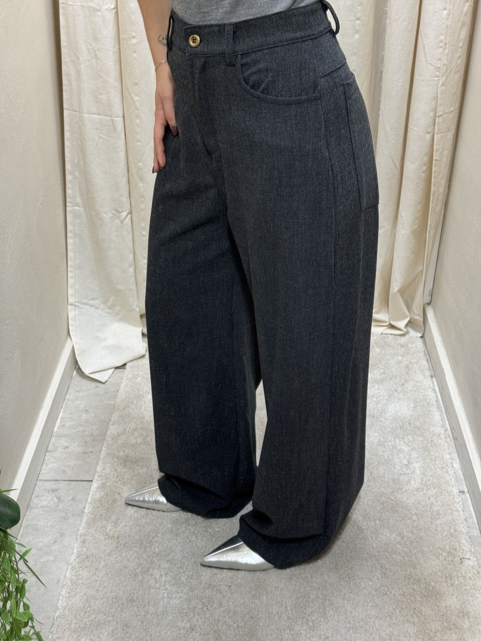Pantalone palazzo bottone oro MyD - GiuGiò | Shop online