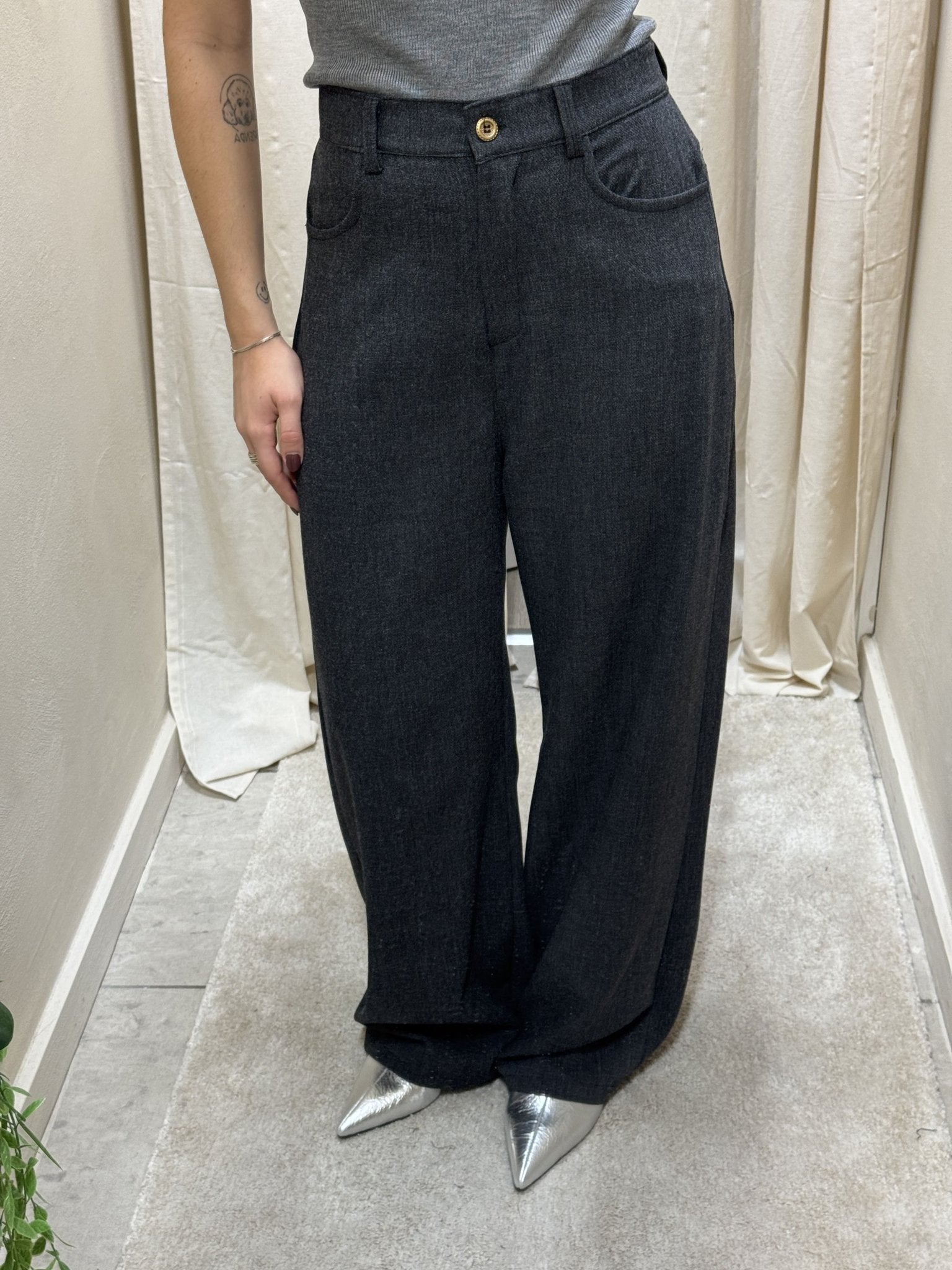 Pantalone palazzo bottone oro MyD - GiuGiò | Shop online