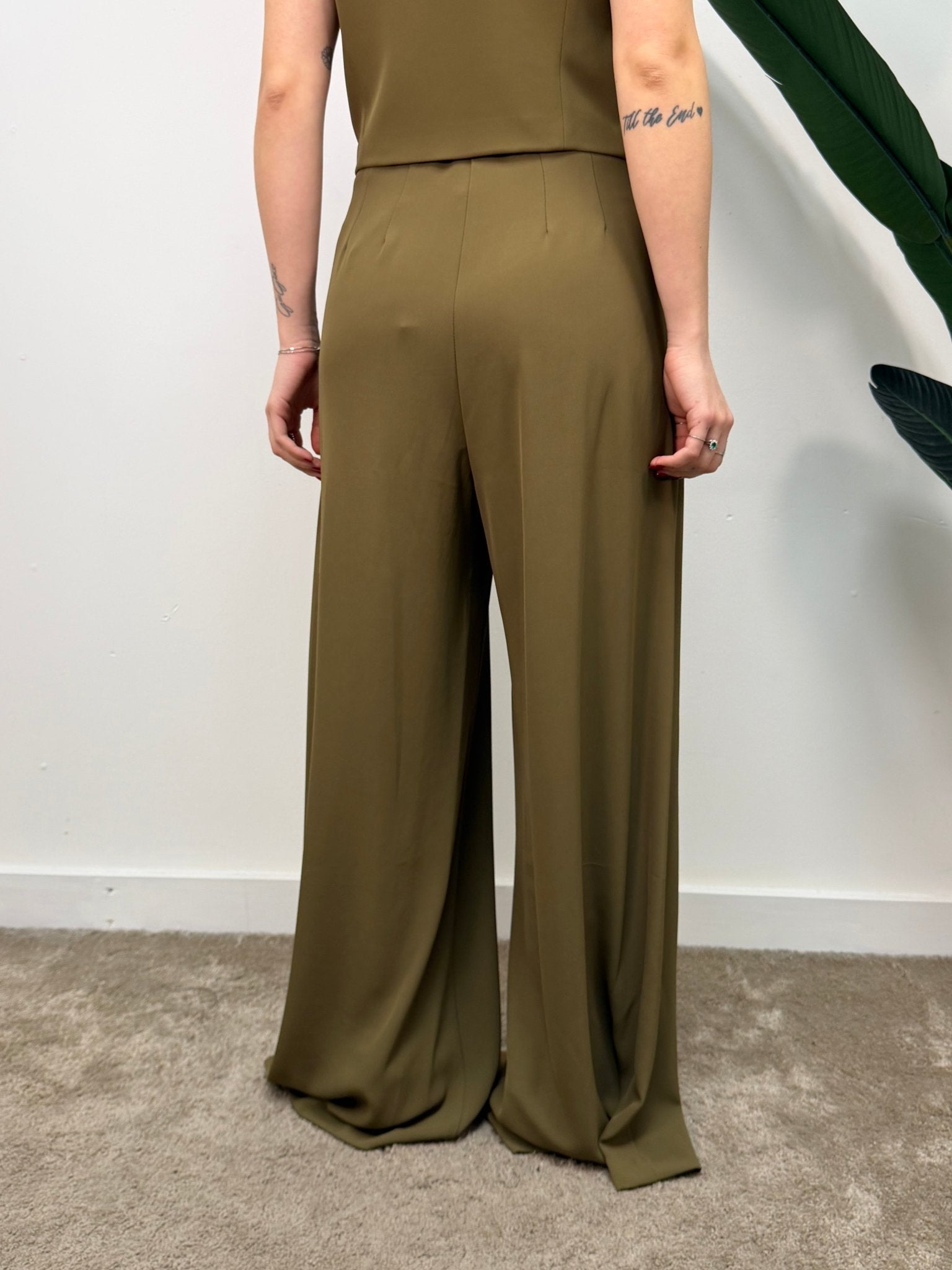 Pantalone palazzo fluido in cadí Imperial - GiuGiò | Shop online
