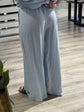 Pantalone palazzo in lino elastico vita Tensione In - GiuGiò | Shop online