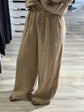 Pantalone palazzo in lino elastico vita Tensione In - GiuGiò | Shop online