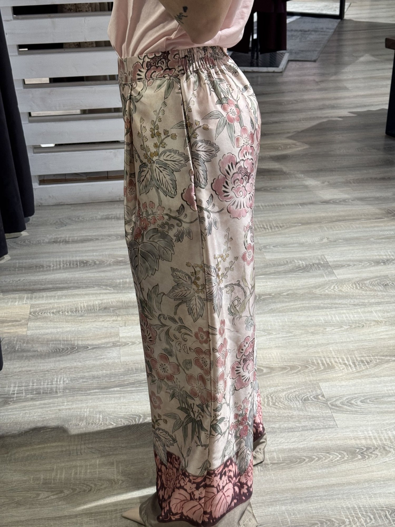 Pantalone palazzo stampa floreale Dixie - GiuGiò | Shop online