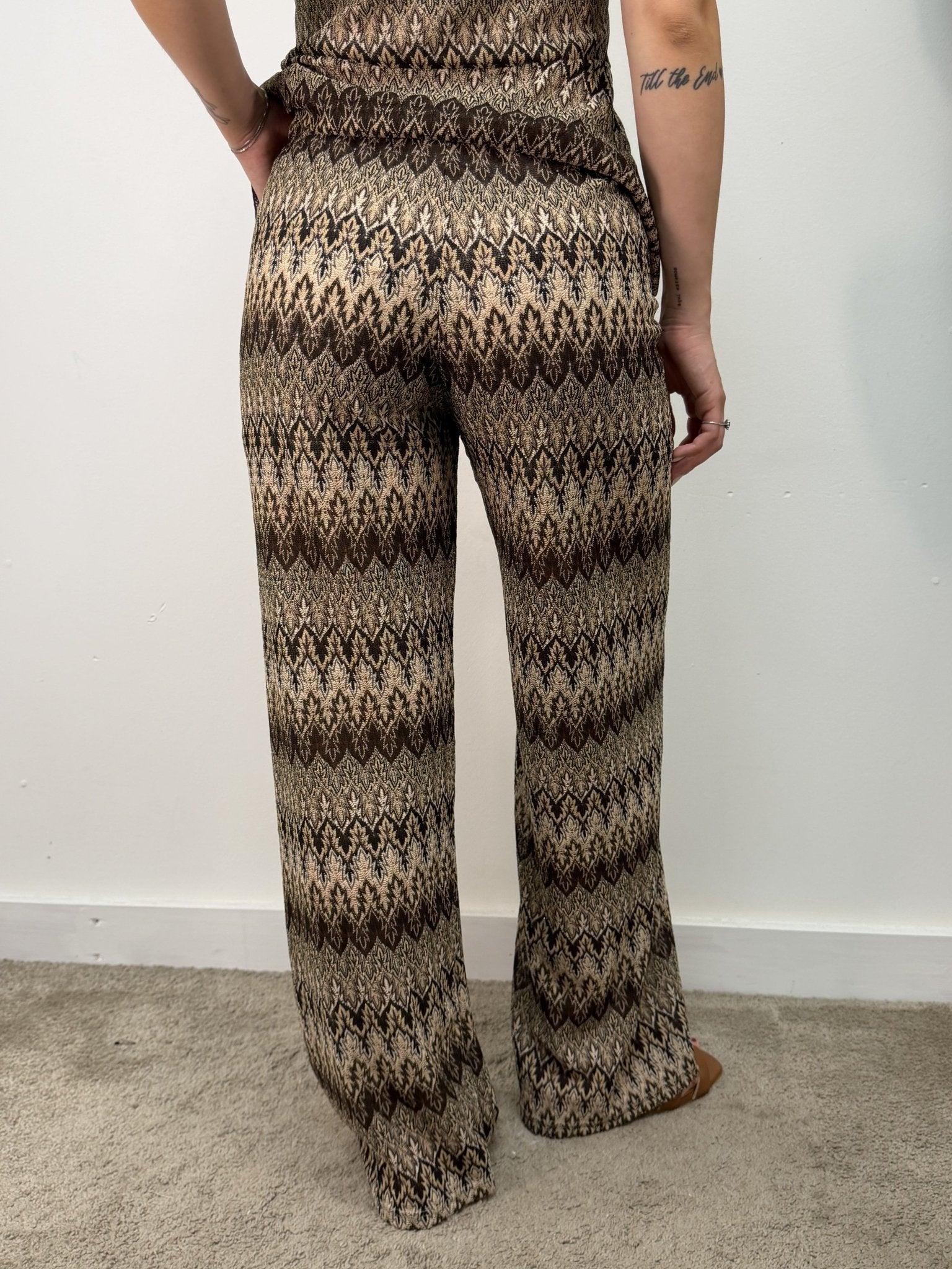 Pantalone palazzo stampa zig zag Susy Mix - GiuGiò | Shop online