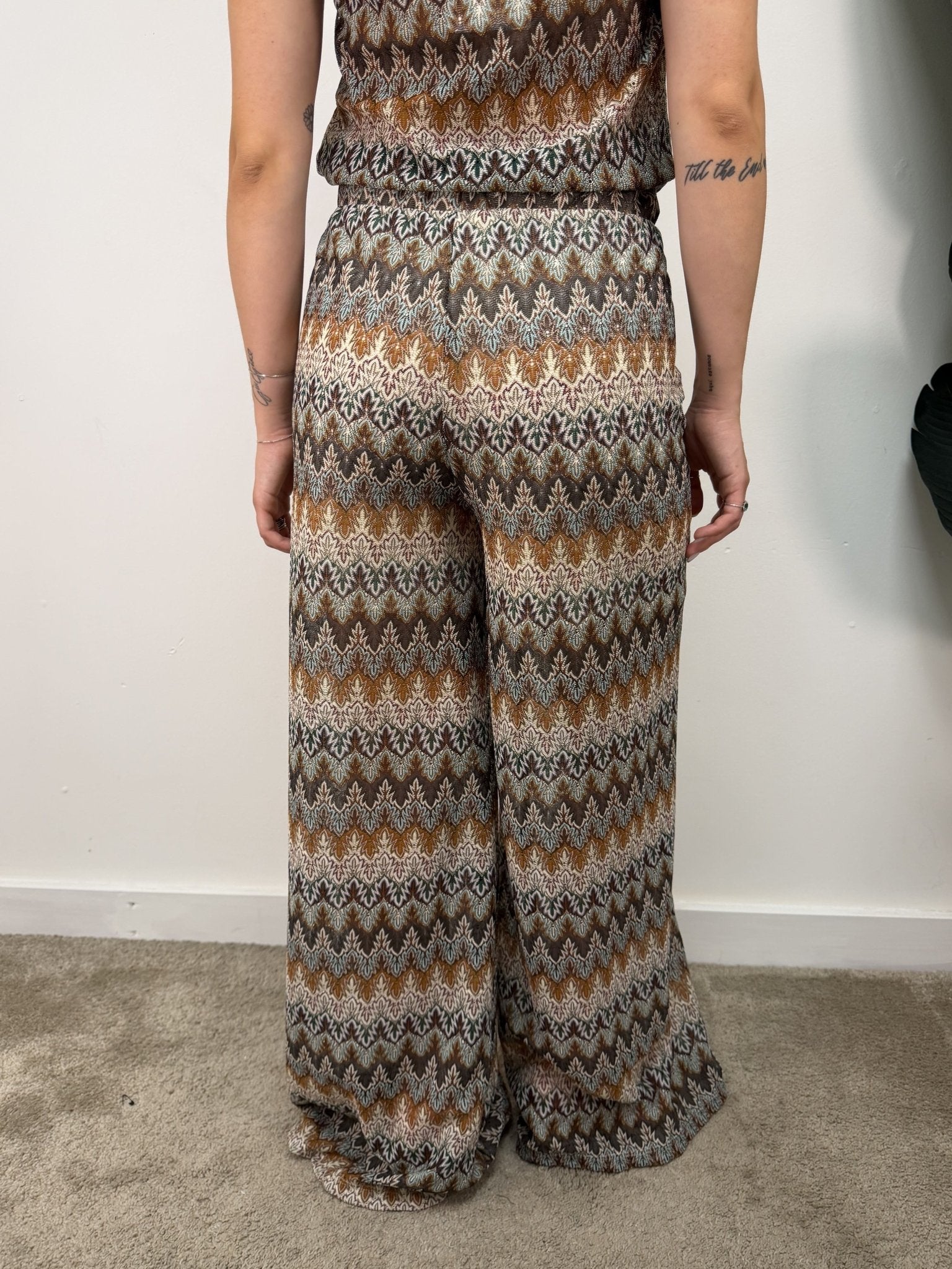 Pantalone palazzo stampa zig zag Susy Mix - GiuGiò | Shop online