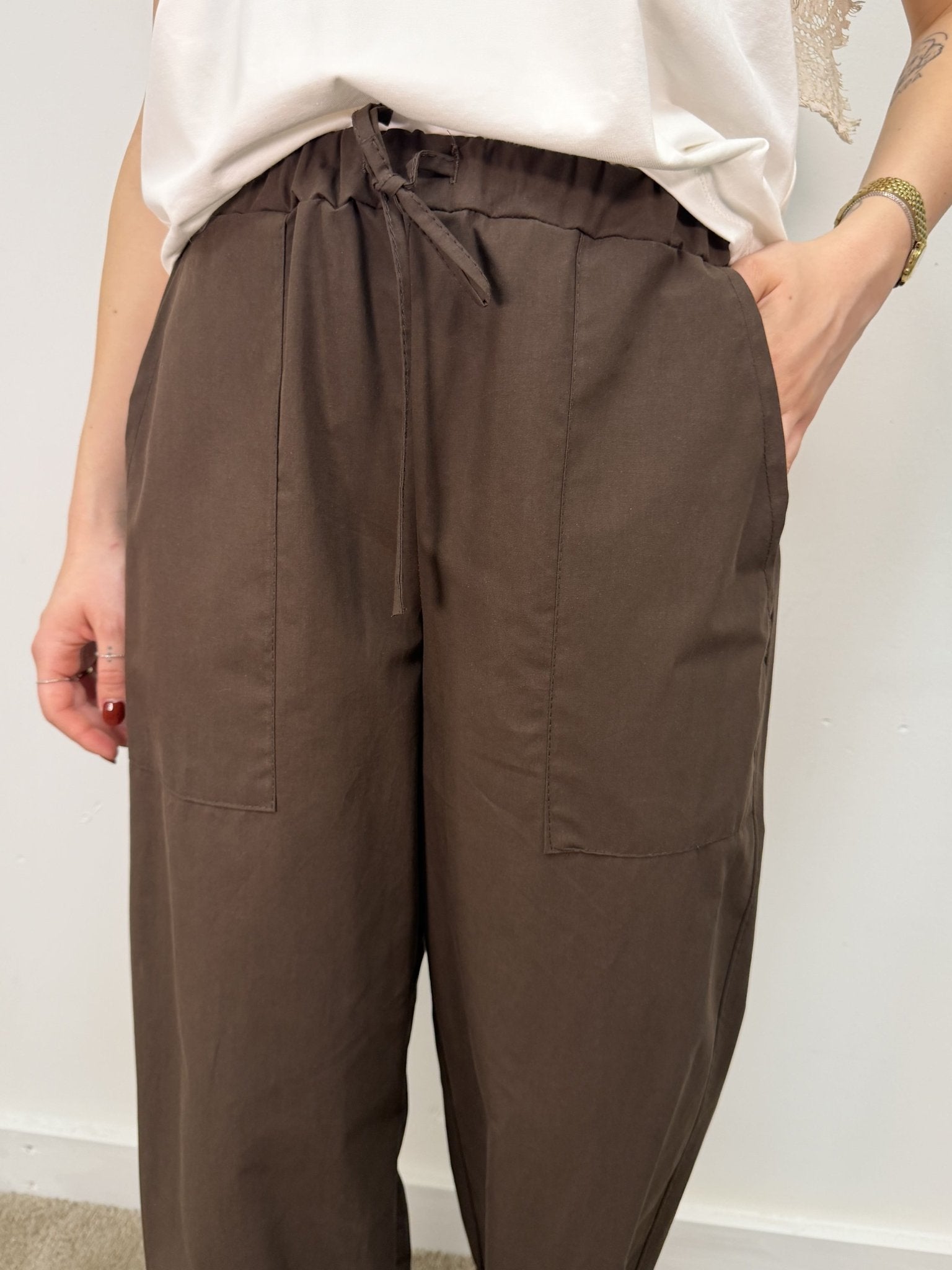 Pantalone parachute con elastico in vita MyD - GiuGiò | Shop online