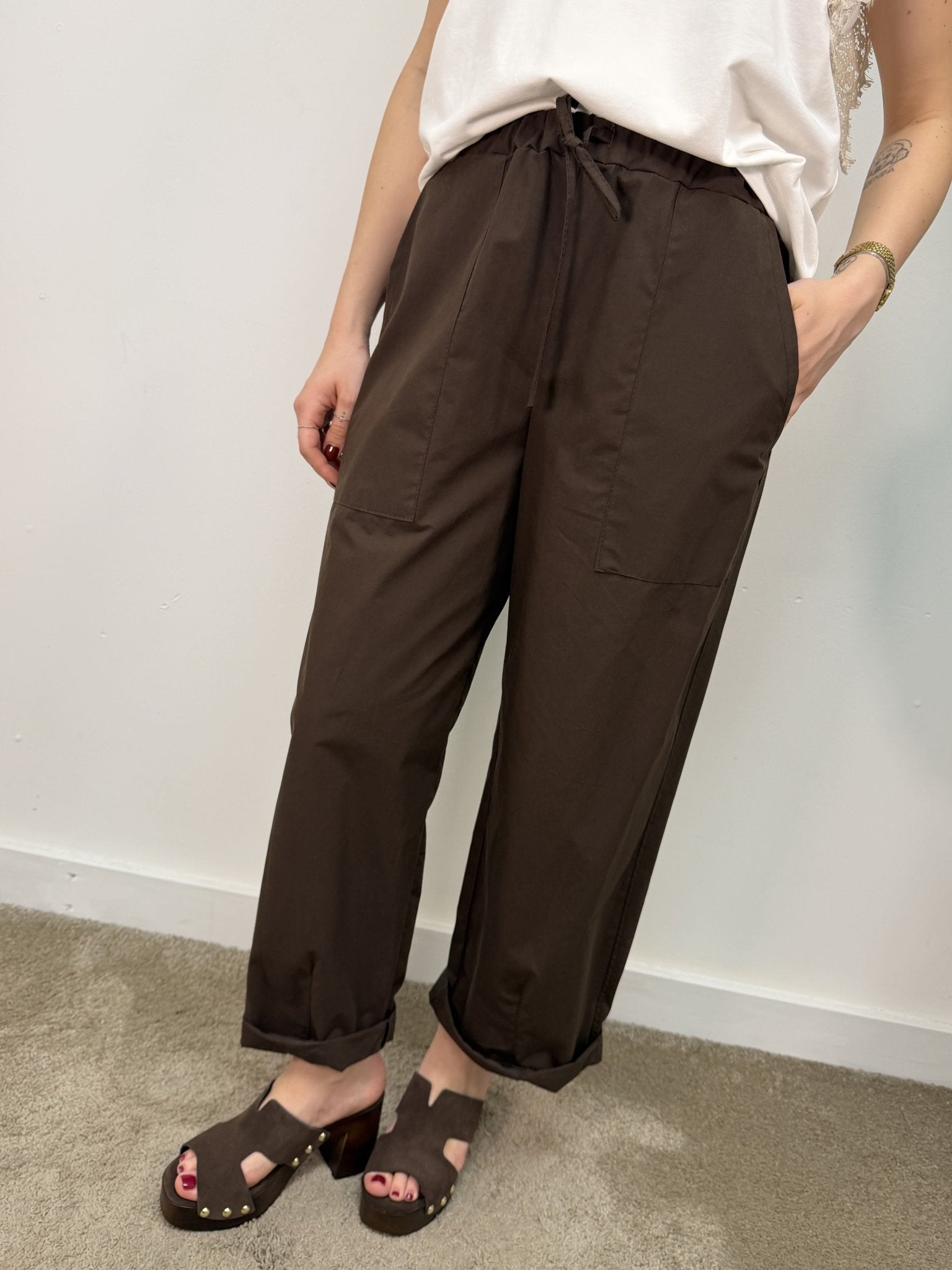 Pantalone parachute con elastico in vita MyD - GiuGiò | Shop online