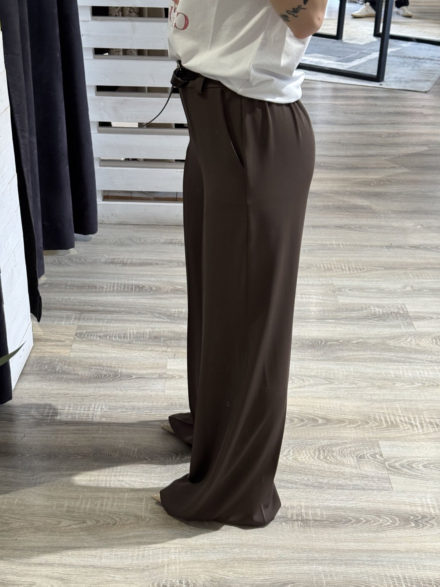 Pantalone scivolato gamba larga Susy Mix - GiuGiò | Shop online