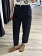 Pantalone sigaretta con pattine in cotone popeline Susy Mix - GiuGiò | Shop online