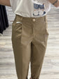 Pantalone sigaretta con pattine in cotone popeline Susy Mix - GiuGiò | Shop online