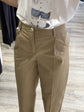 Pantalone sigaretta con pattine in cotone popeline Susy Mix - GiuGiò | Shop online