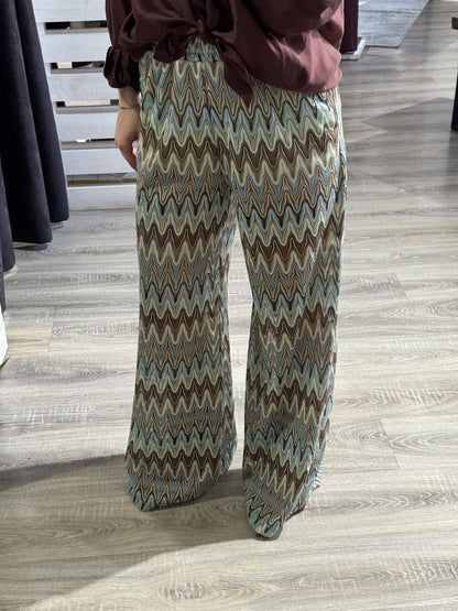 Pantalone stampa geometrica mod. palazzo Tensione In - GiuGiò | Shop online