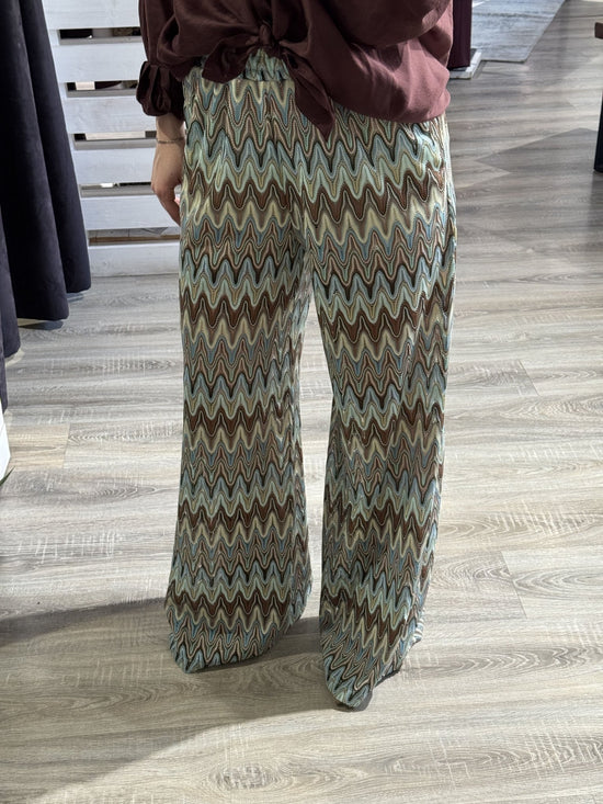 Pantalone stampa geometrica mod. palazzo Tensione In - GiuGiò | Shop online