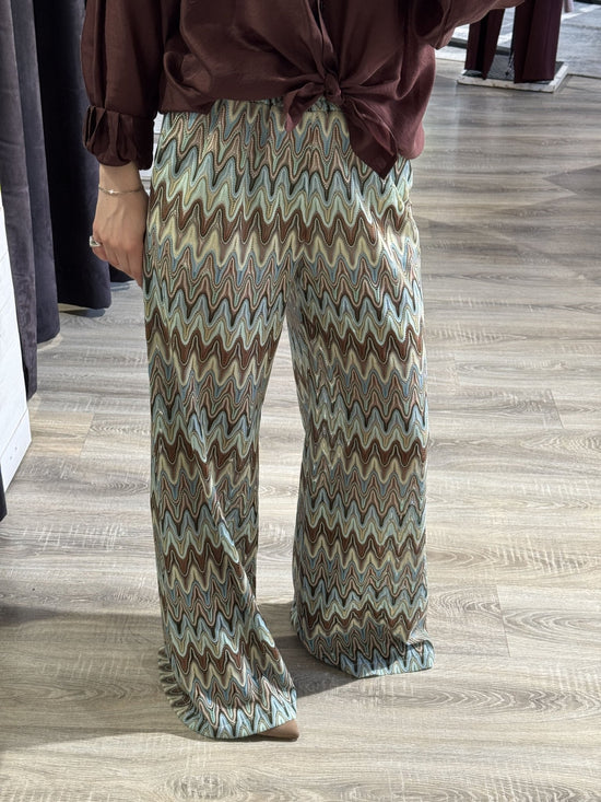 Pantalone stampa geometrica mod. palazzo Tensione In - GiuGiò | Shop online