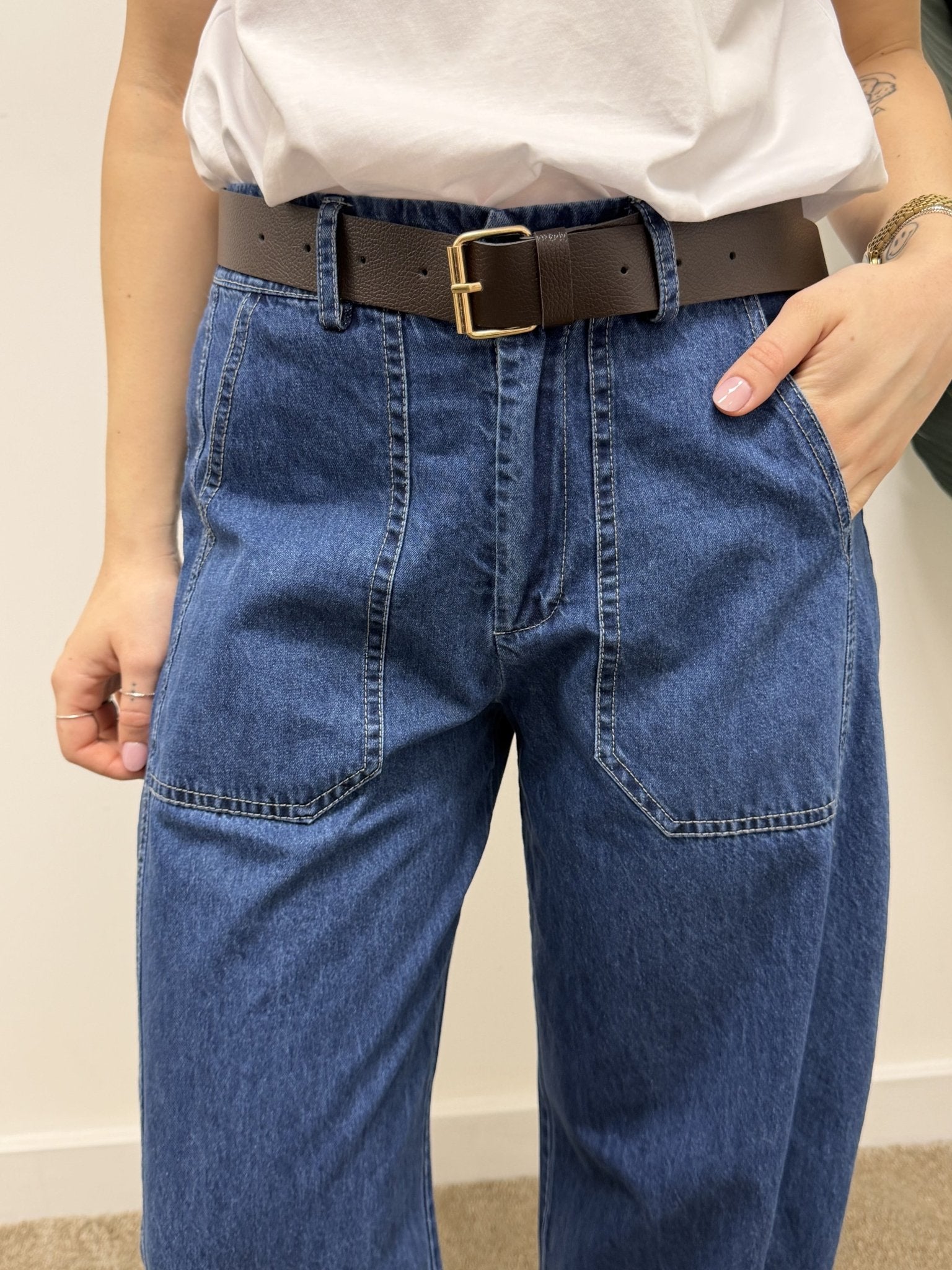 Pantalone stellina in denim Susy Mix - GiuGiò | Shop online