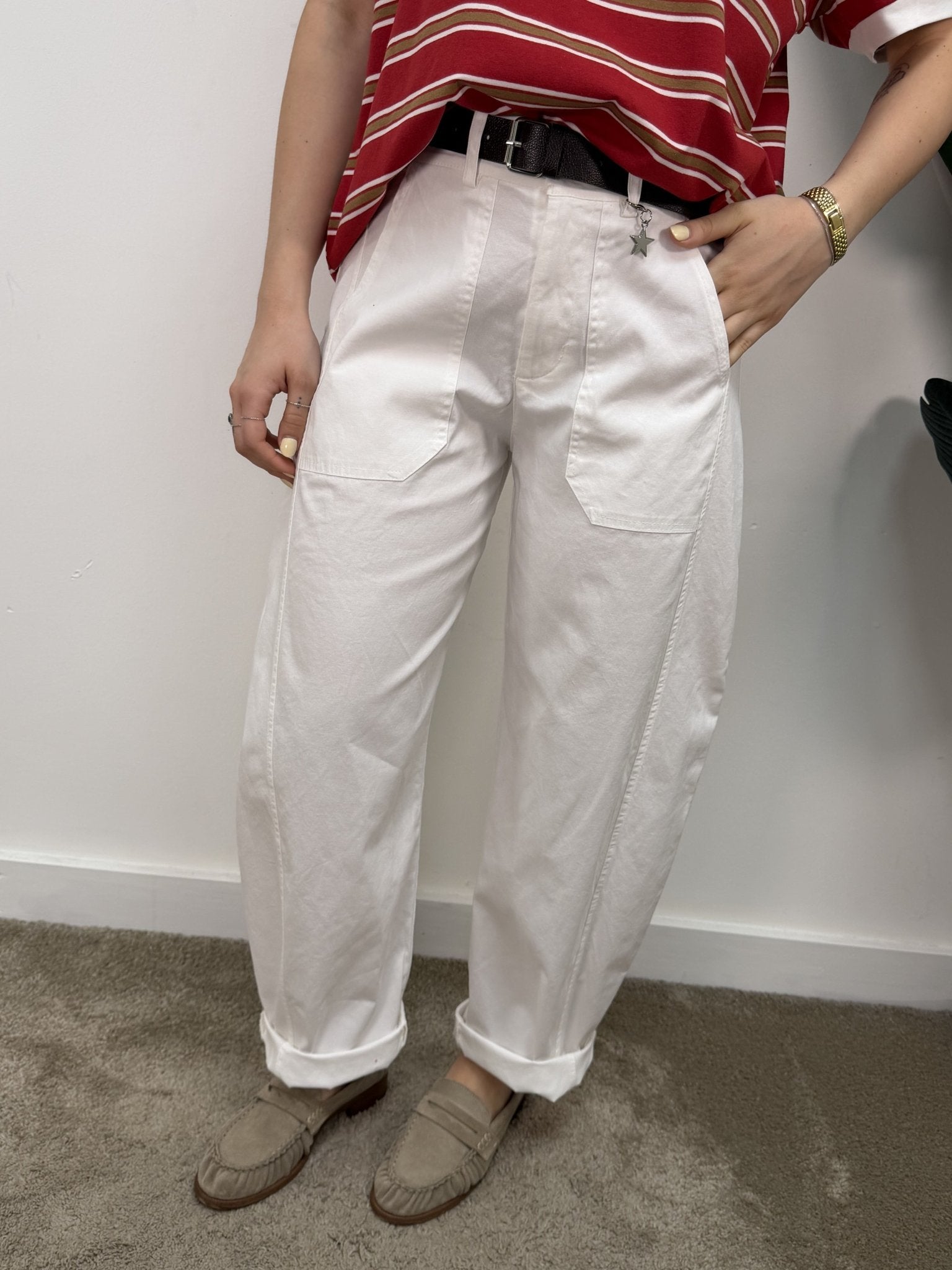 Pantalone stellina mod. balloon in cotone Susy Mix - GiuGiò | Shop online