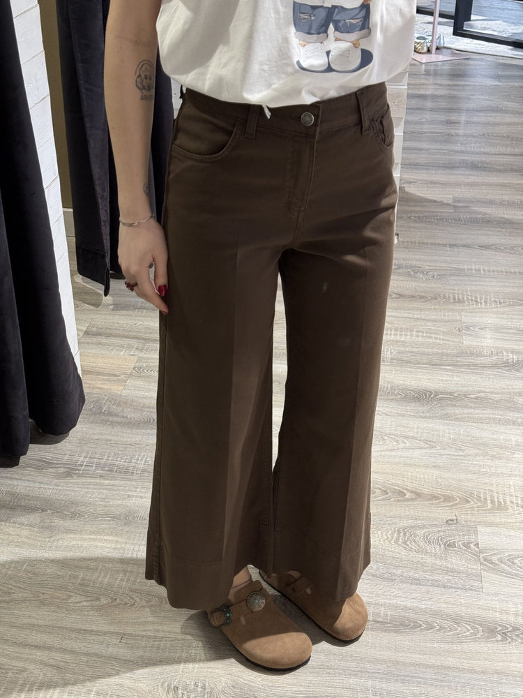 Pantalone tinto capo con risvoltone Susy Mix - GiuGiò | Shop online