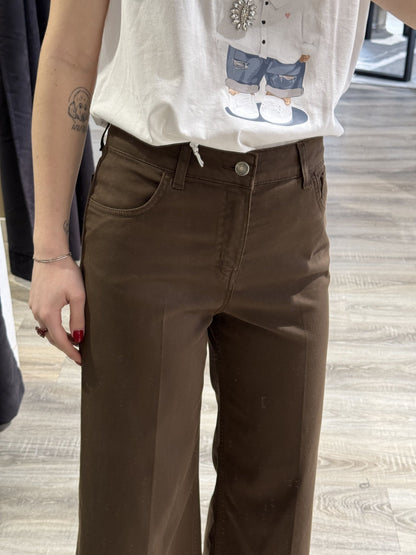 Pantalone tinto capo con risvoltone Susy Mix - GiuGiò | Shop online