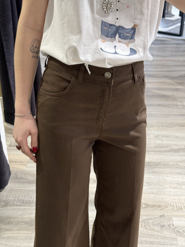 Pantalone tinto capo con risvoltone Susy Mix - GiuGiò | Shop online