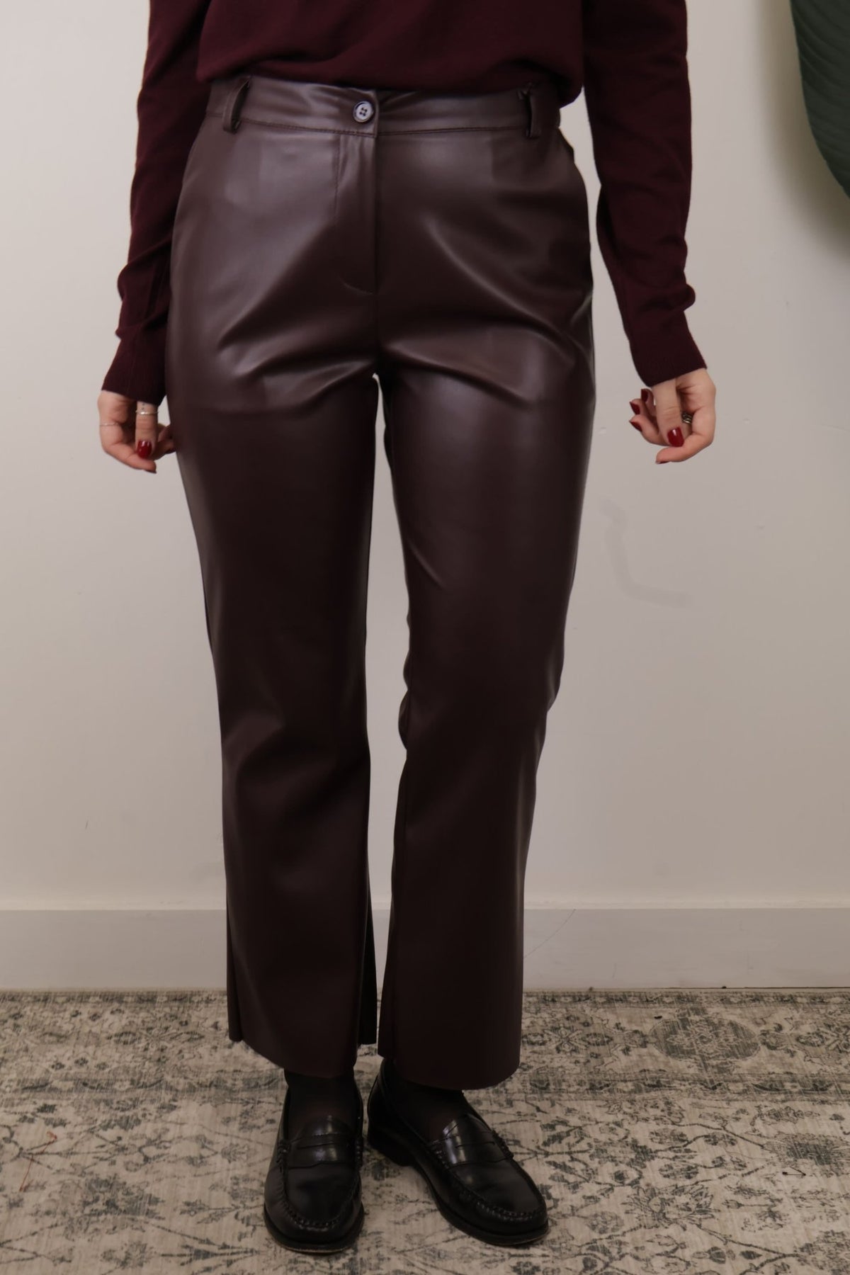 Pantalone trombetta ecopelle Tensione In - GiuGiò | Shop online