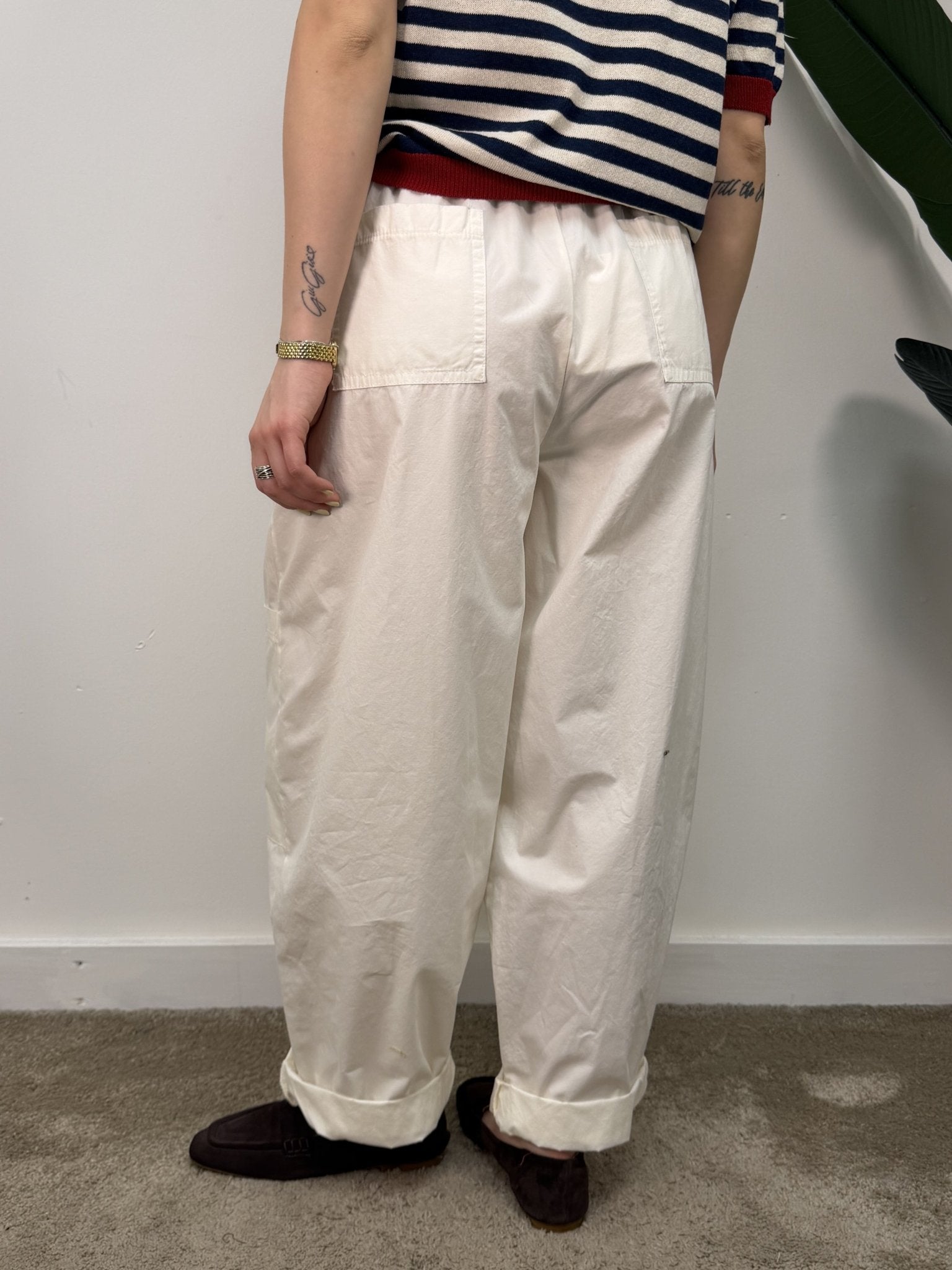 Pantalone worker barrel in cotone Susy Mix - GiuGiò | Shop online