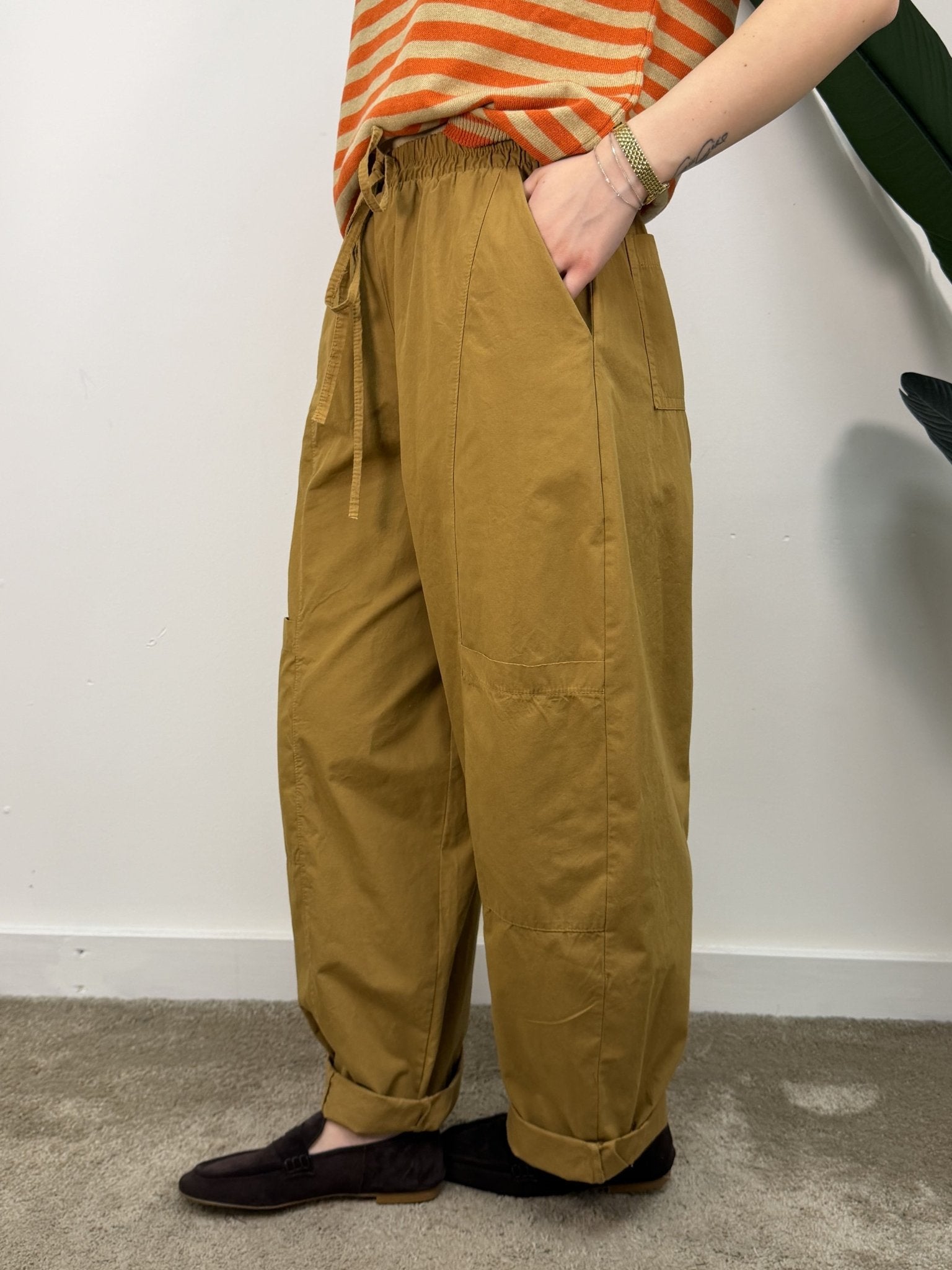 Pantalone worker barrel in cotone Susy Mix - GiuGiò | Shop online