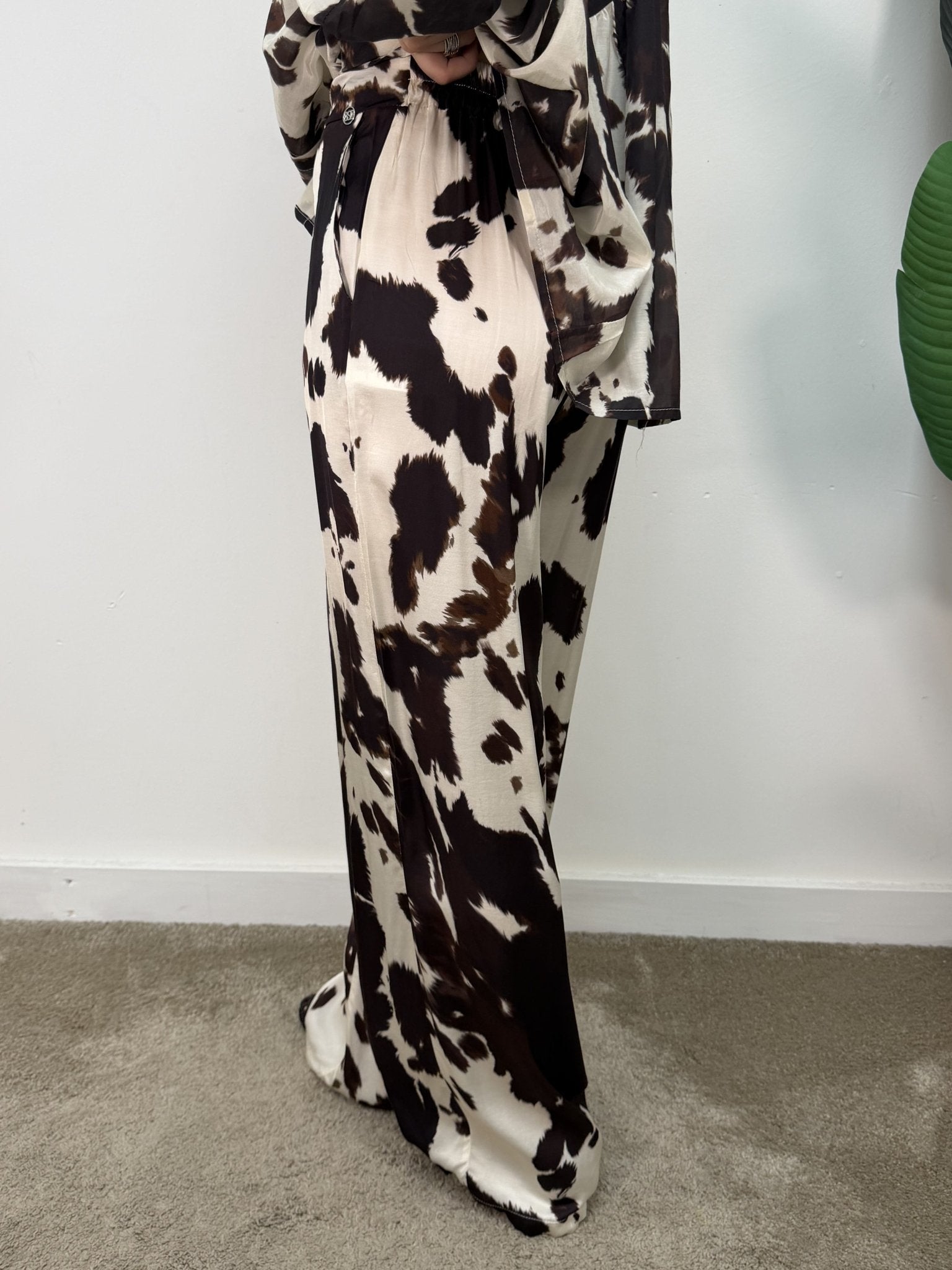 Pantaloni gamba ampia fantasia cow BSB - GiuGiò | Shop online