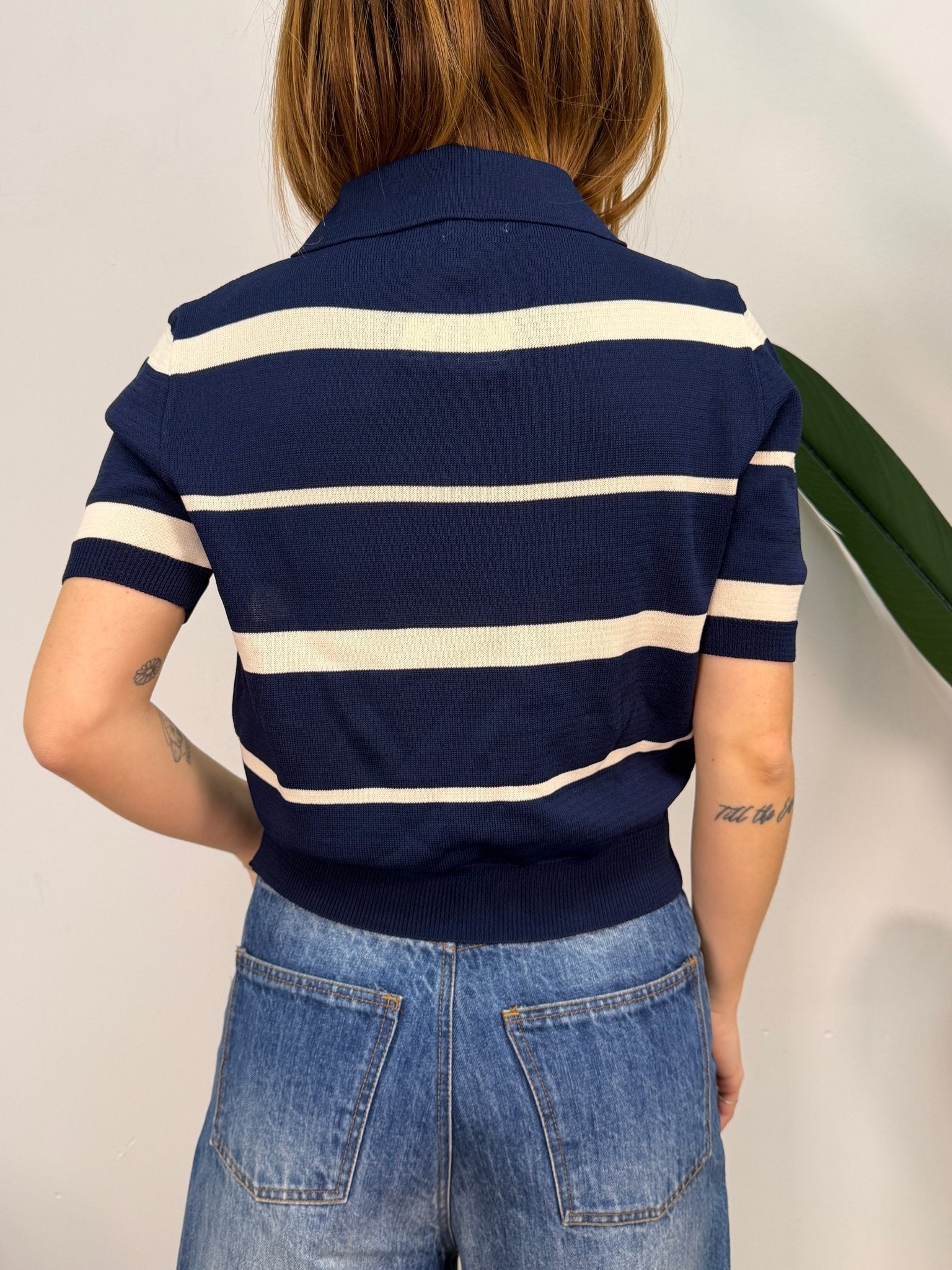 Polo in filo rigata mezza manica Susy Mix - GiuGiò | Shop online