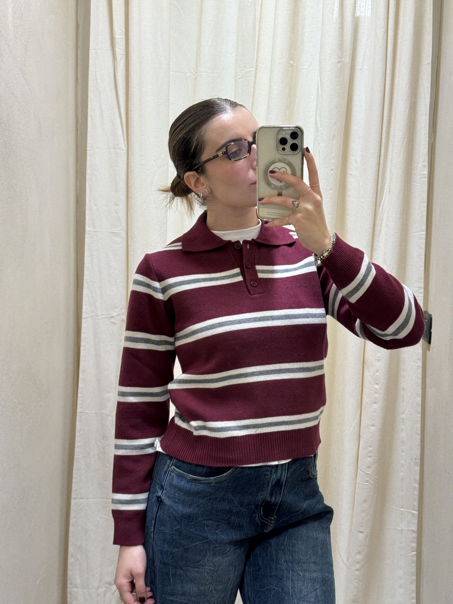 Polo jacquard righe HaveOne - GiuGiò | Shop online