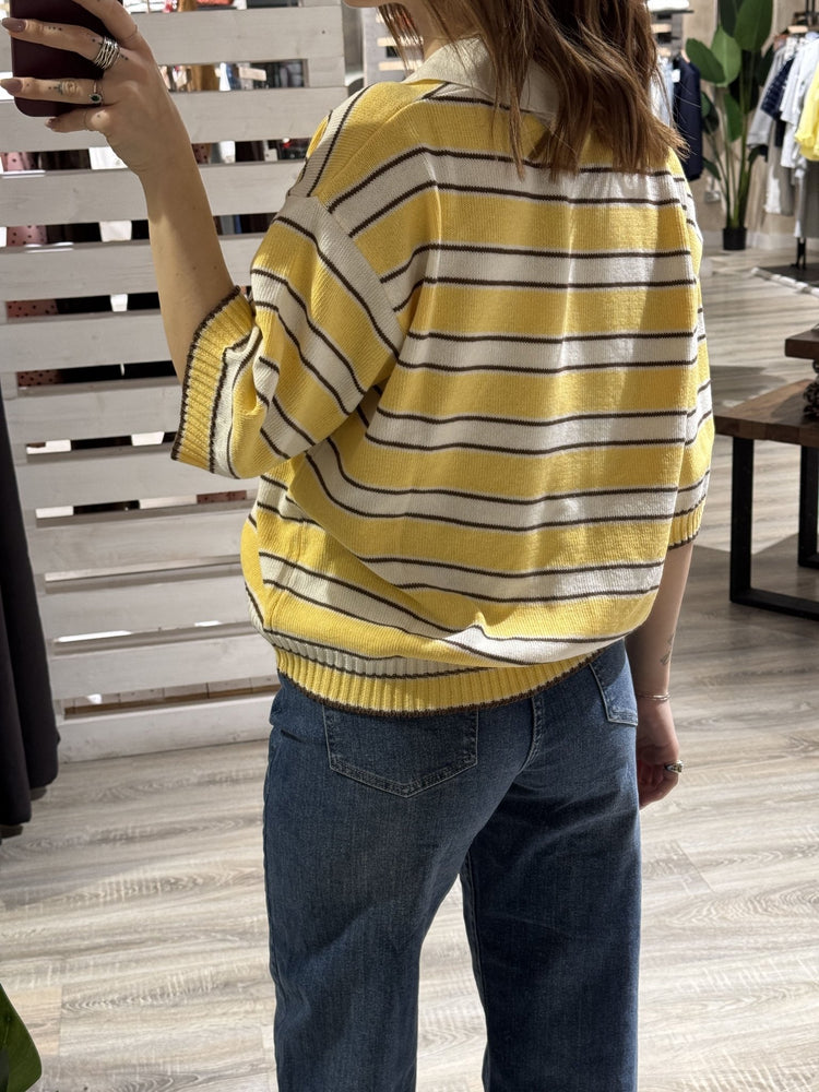 Polo manica 3/4 over in filo rigata HaveOne - GiuGiò | Shop online