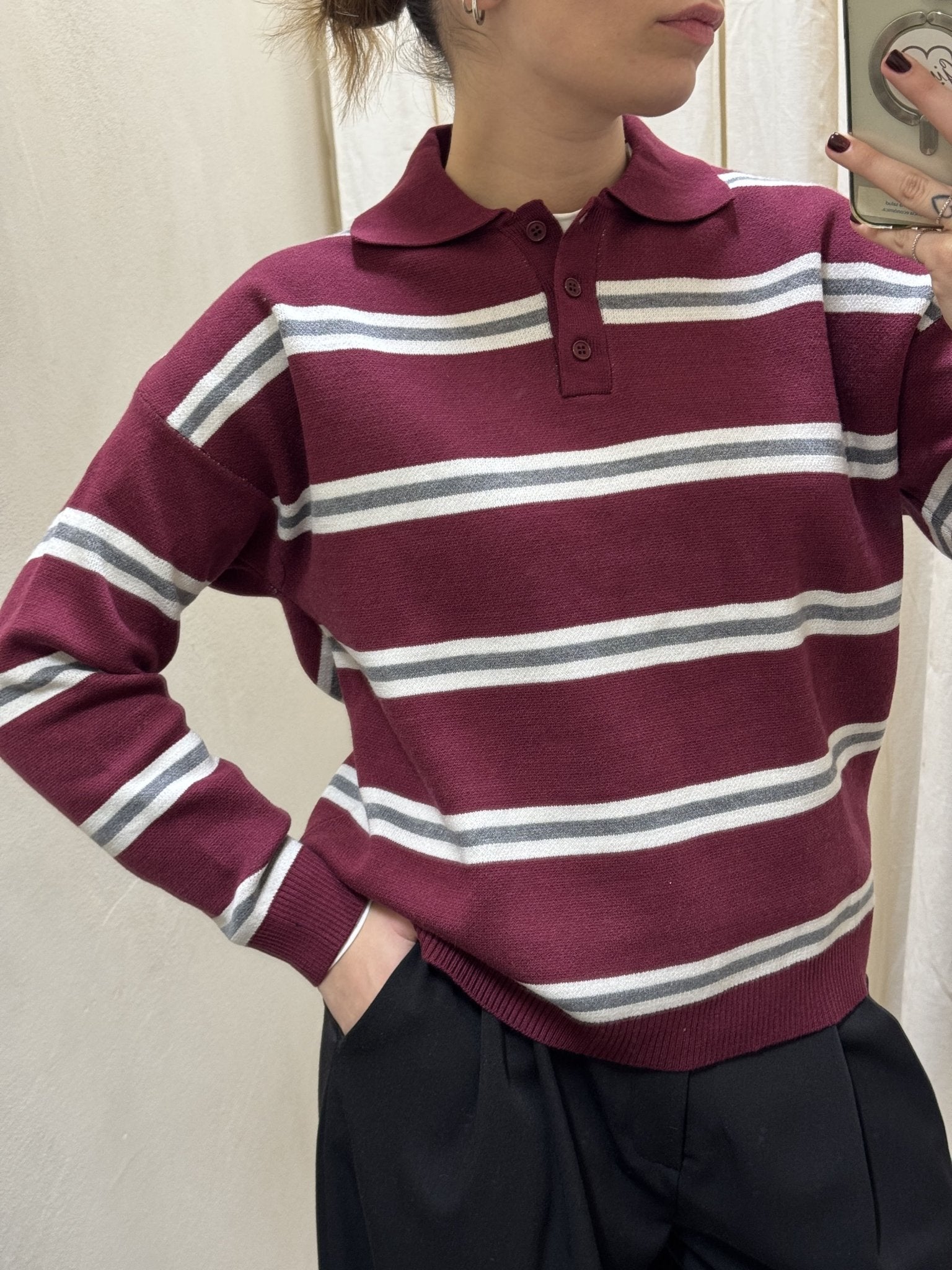 Polo over jacquard righe HaveOne - GiuGiò | Shop online