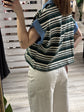 Polo rigata con bottoni gioiello Susy Mix - GiuGiò | Shop online