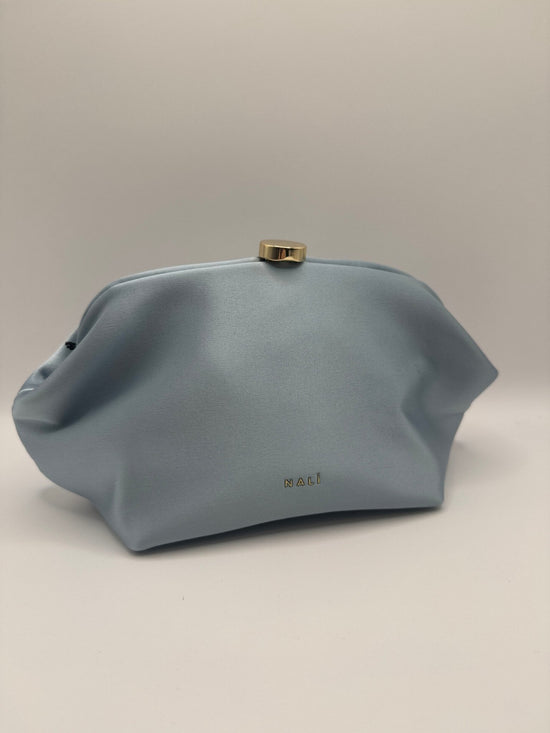Pouch Anika in raso celeste Nalì - GiuGiò | Shop online