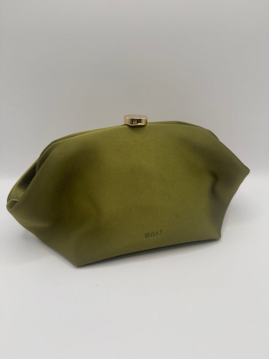 Pouch Anika in raso verde Nalì - GiuGiò | Shop online