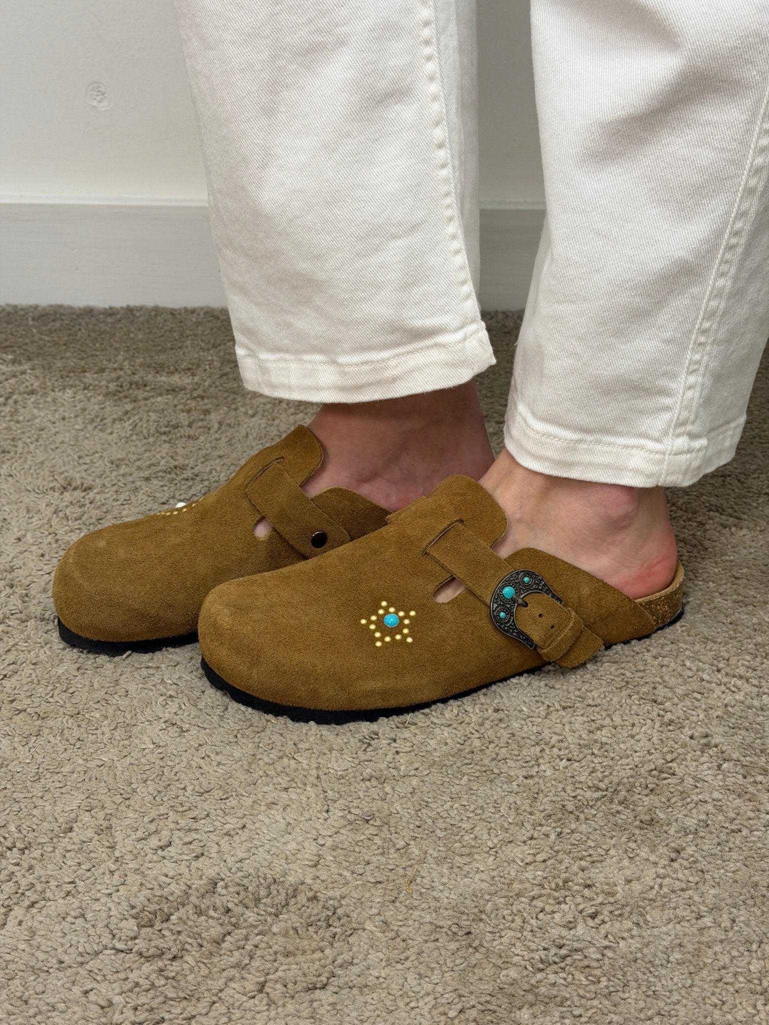 Sabot Twins in suede con cuore e stella Taji - GiuGiò | Shop online