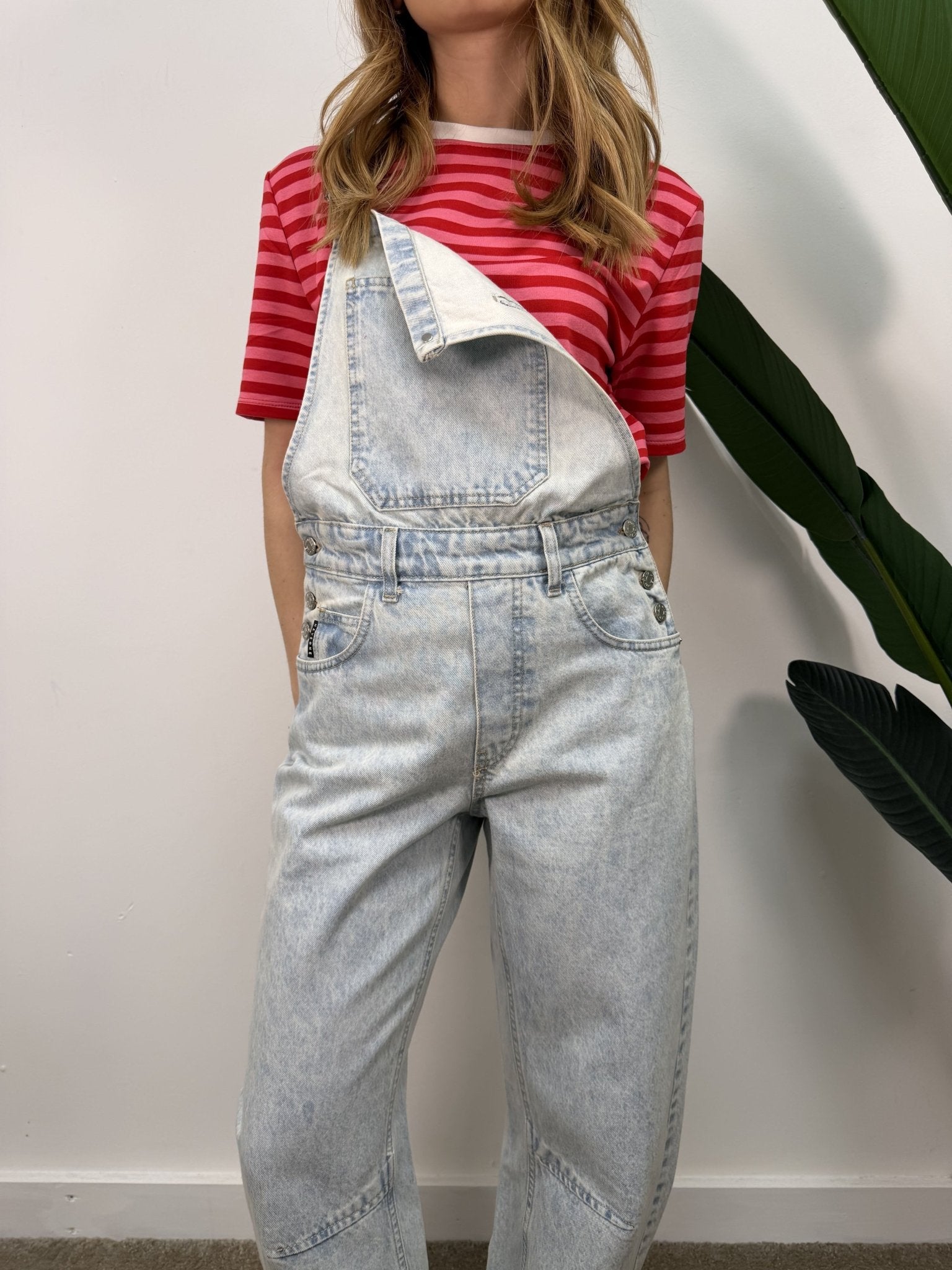 Salopette denim chiaro con jeans balloon HaveOne - GiuGiò | Shop online