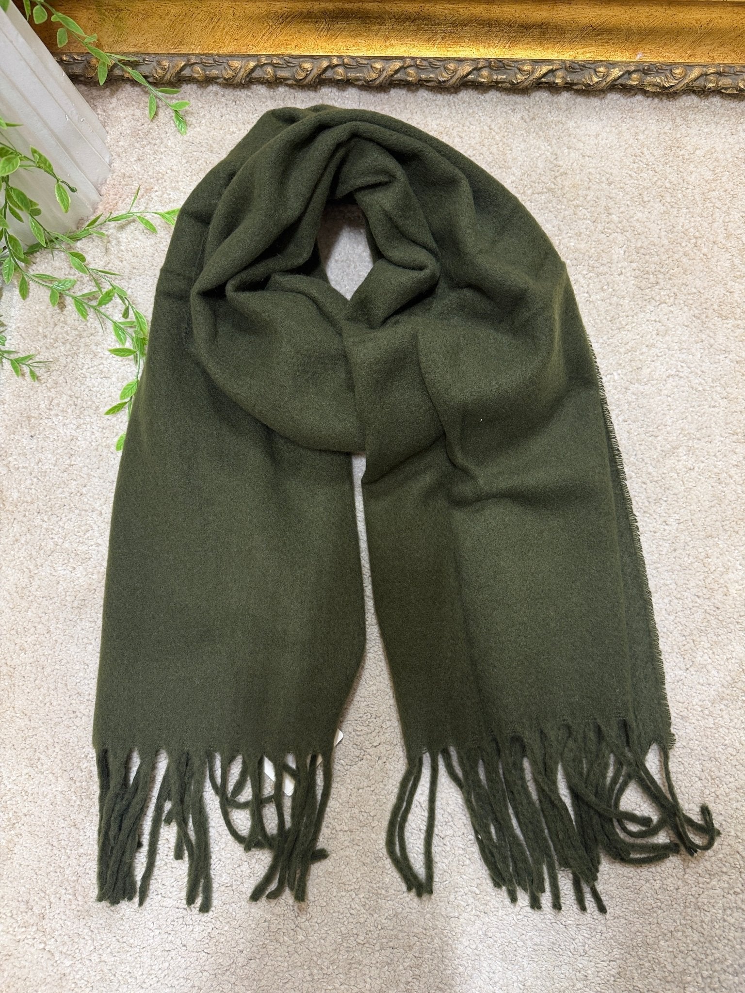 Sciarpa tinta unita con frange MyD - GiuGiò | Shop online