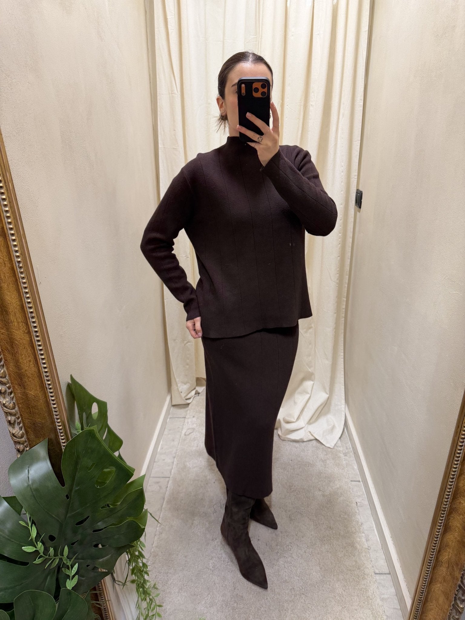 Set coordinato maglione + gonna longuette in maglia Susy Mix - GiuGiò | Shop online