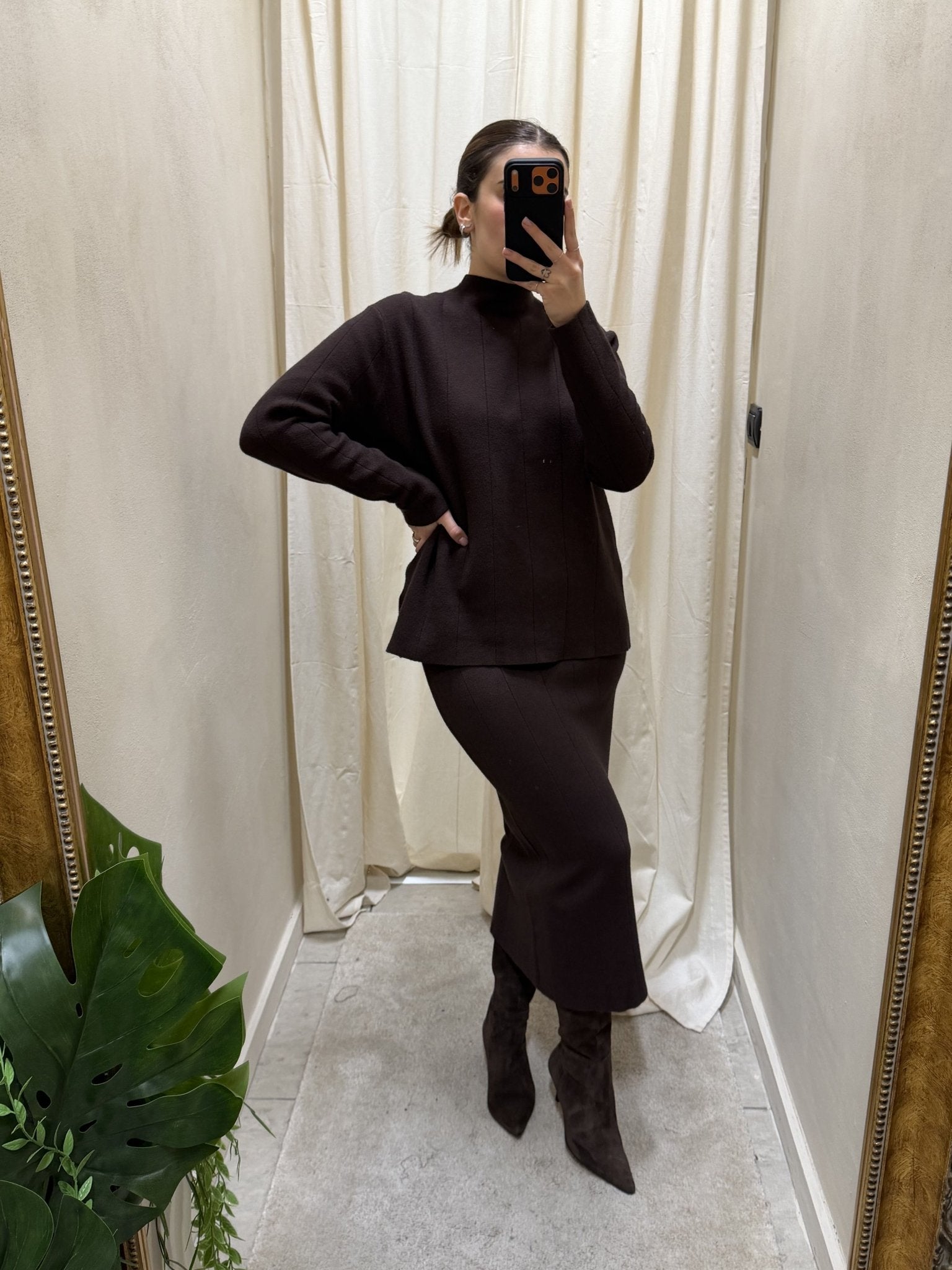 Set coordinato maglione + gonna longuette in maglia Susy Mix - GiuGiò | Shop online