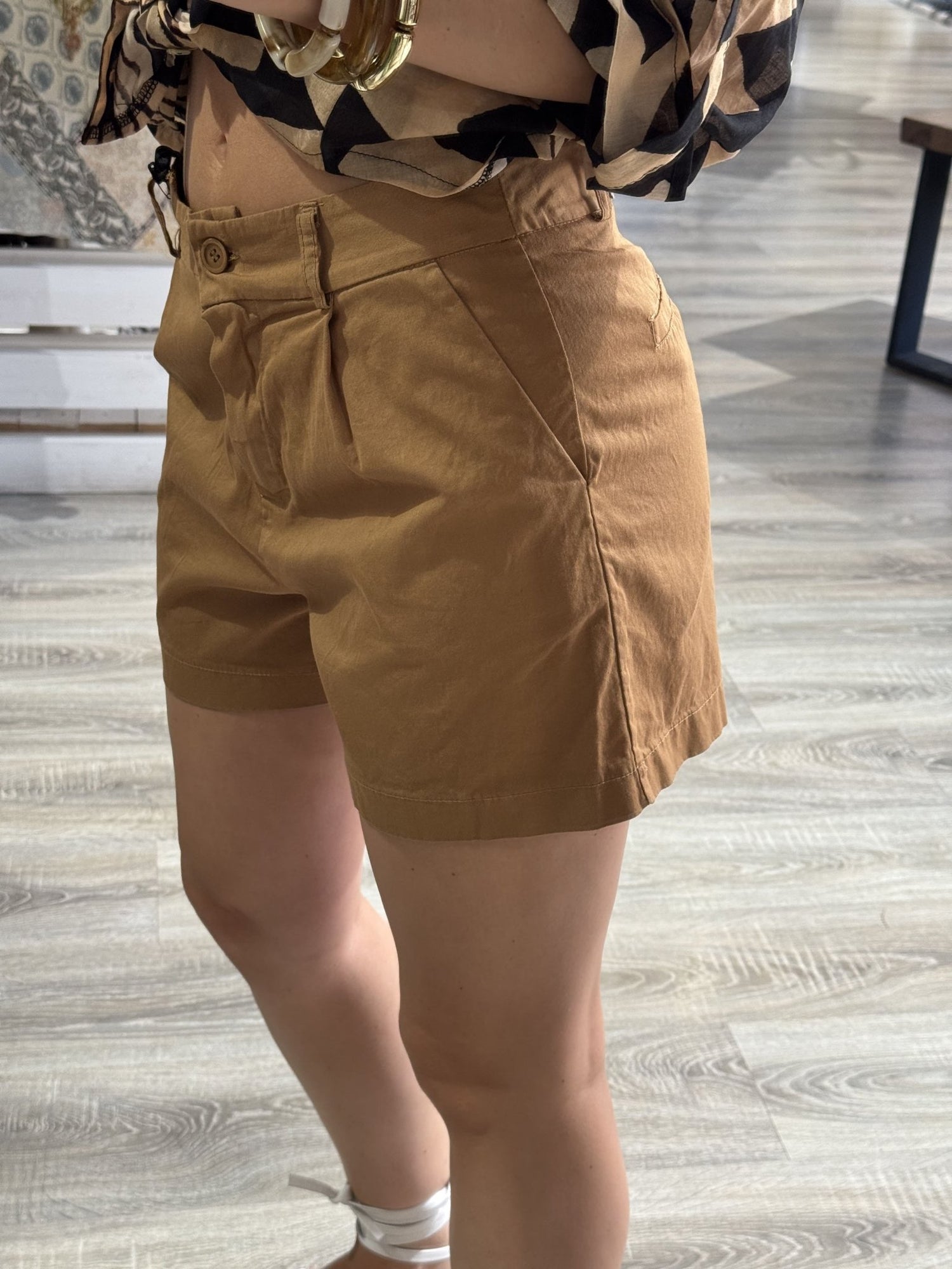 Short in cotone con tasca a filo MyD - GiuGiò | Shop online