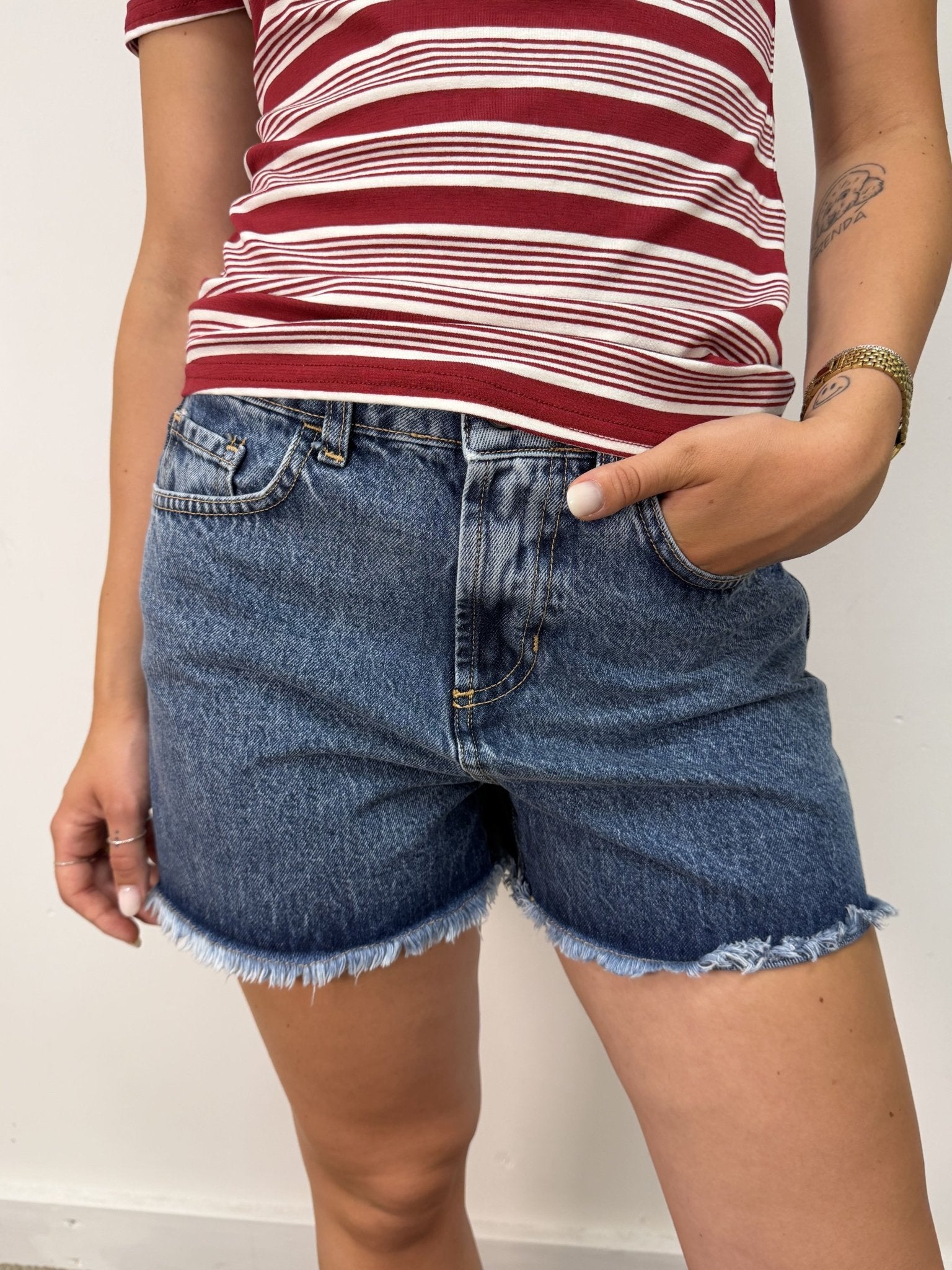 Short in denim taglio vivo Dixie - GiuGiò | Shop online