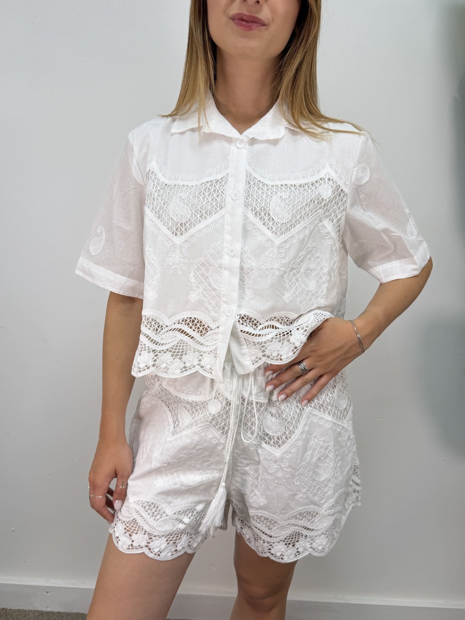 Shorts in cotone macramè MyD - GiuGiò | Shop online