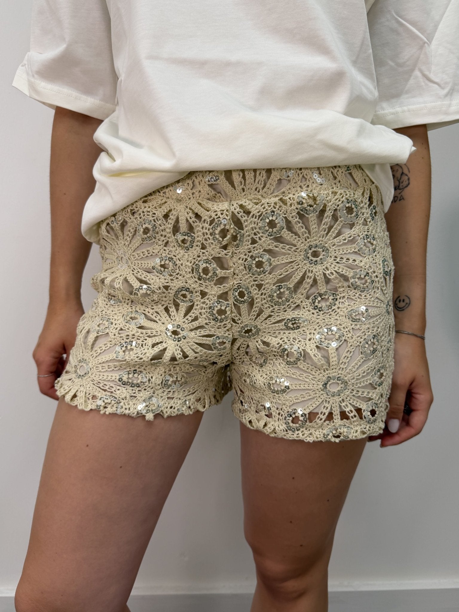 Shorts in crochet e paillettes HaveOne - GiuGiò | Shop online