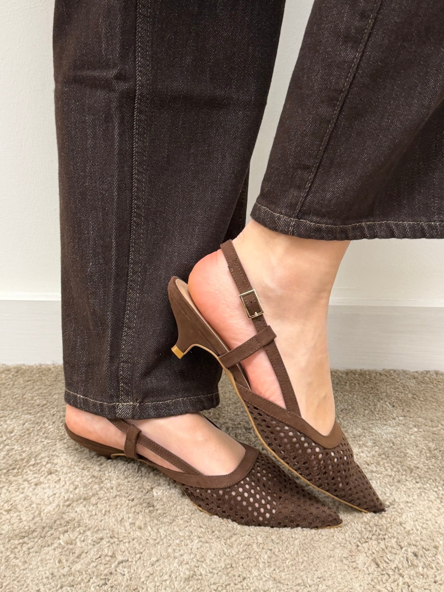 Slingback in crosta traforata Divine Follie - GiuGiò | Shop online