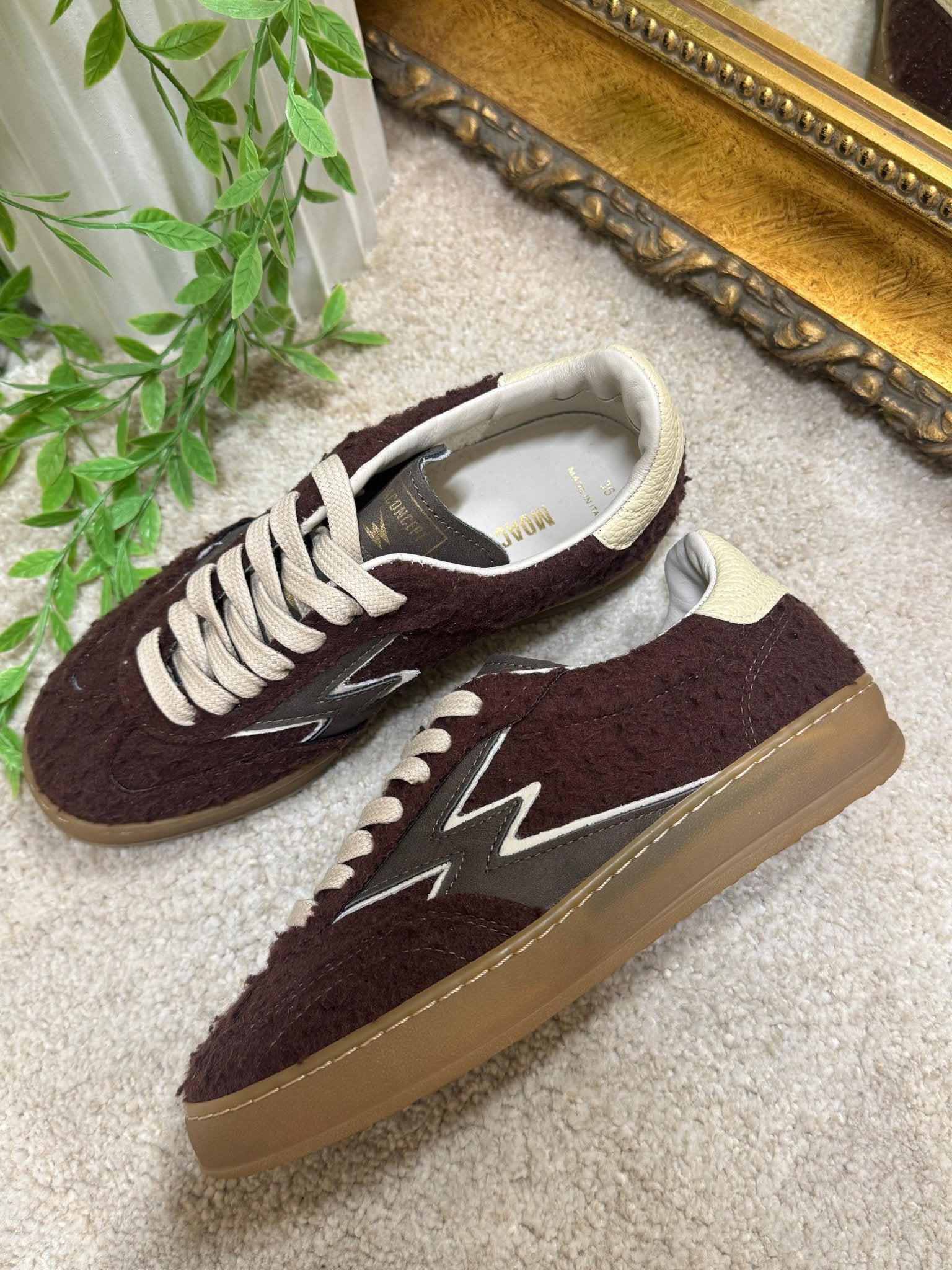 Sneaker master club in panno casentino cioccolato Moaconcept - GiuGiò | Shop online
