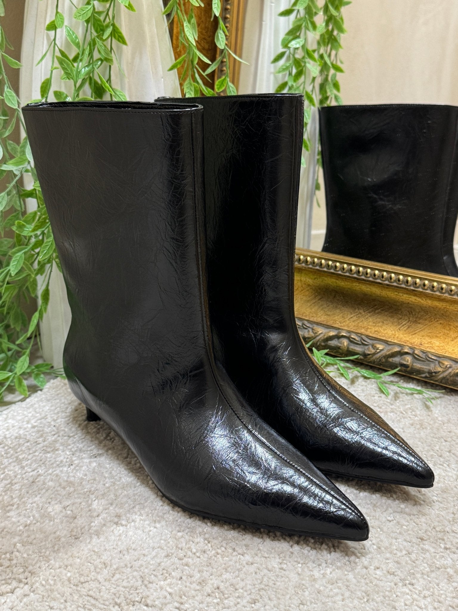 Stivaletto effetto naplack tacco kitten TFH - GiuGiò | Shop online