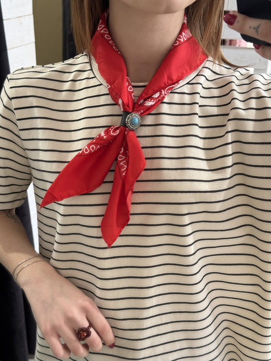 T-shirt a righe con bandana Dixie - GiuGiò | Shop online