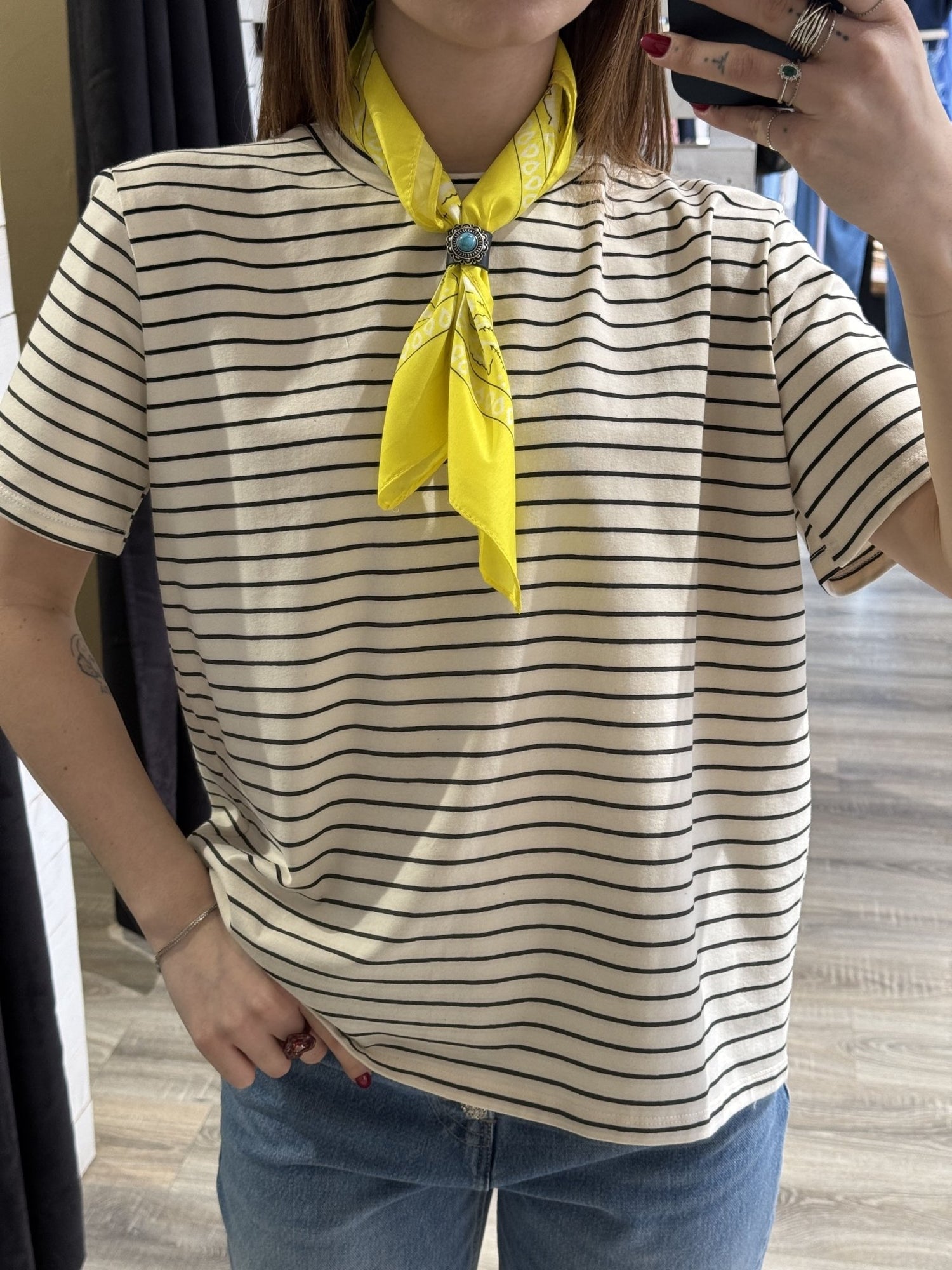 T-shirt a righe con bandana Dixie - GiuGiò | Shop online
