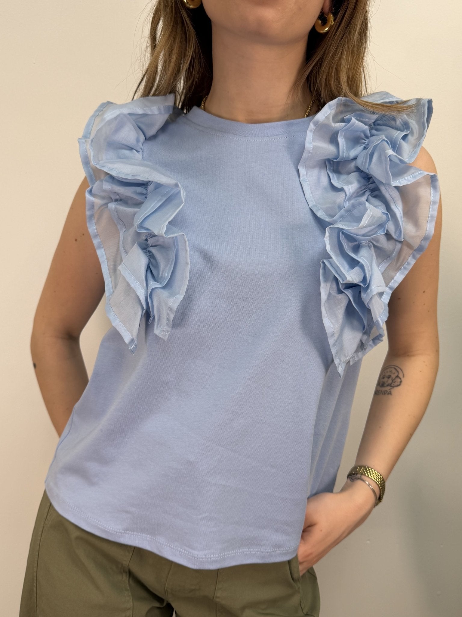 T-shirt con rouches giromanica MyD - GiuGiò | Shop online