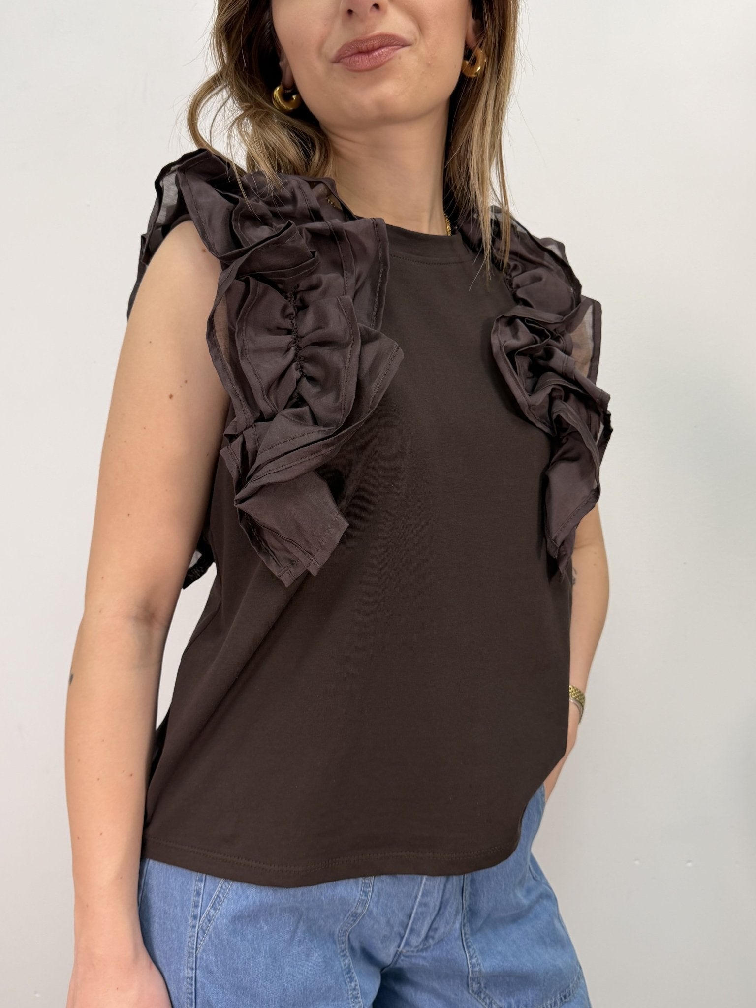 T-shirt con rouches giromanica MyD - GiuGiò | Shop online